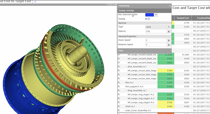 3D CAD Dashboard (Teamcenter BOM & SAP)| eQ Technologic